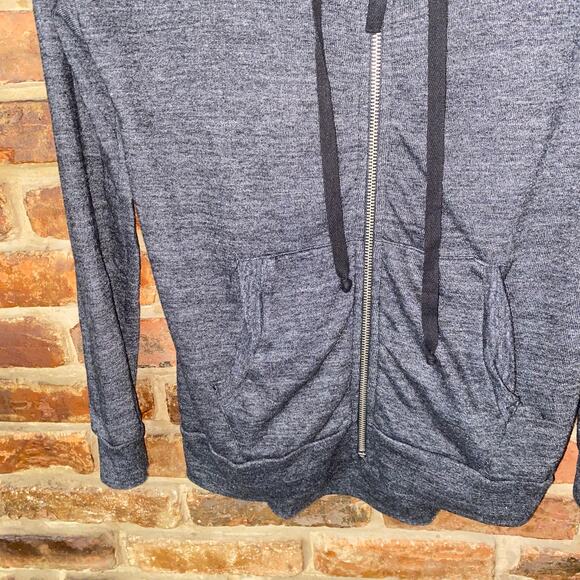Splendid Charcoal Gray Full Zip Hoodie Sweatshirt Women's Size XS - Picture 3 of 7